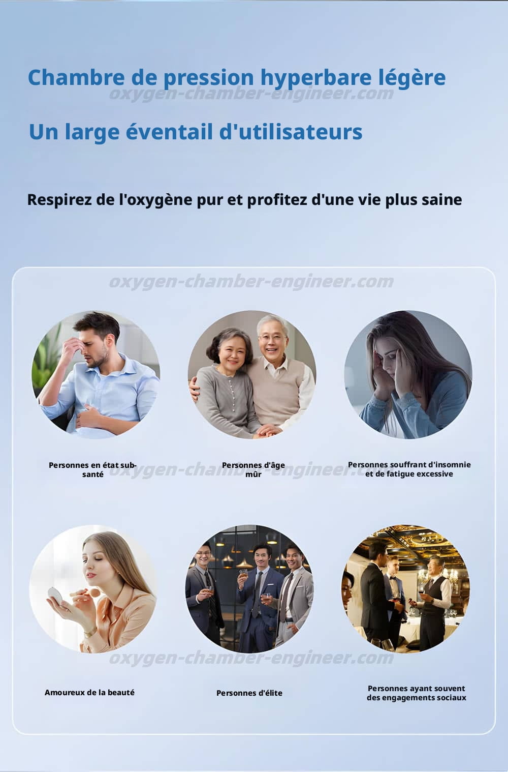 Cabine d'oxygène micro haute pression pour plusieurs personnes