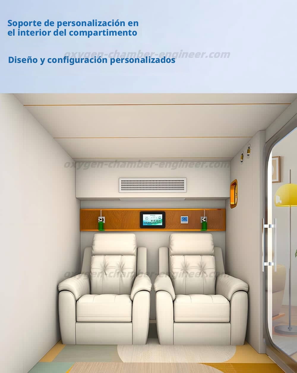 Cámara hiperbárica dual