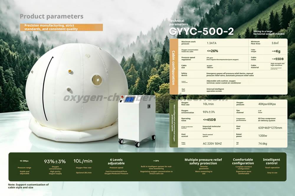 GYYC-500-2 Large Mongolian Yurt-Style Soft Hyperbaric Oxygen Chamber