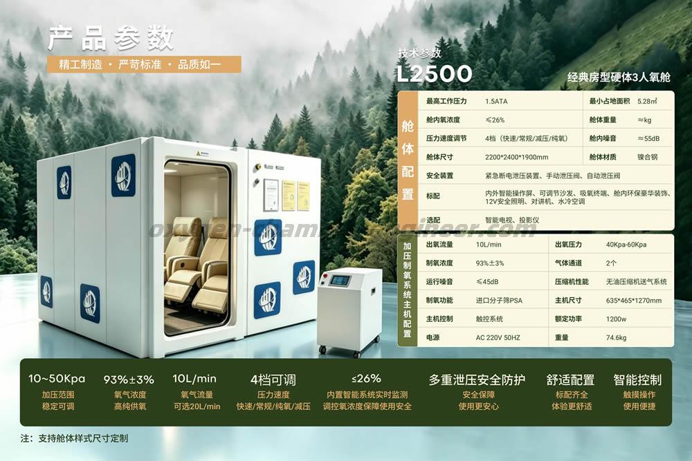 L2500 经典3-6人硬体微高压氧舱