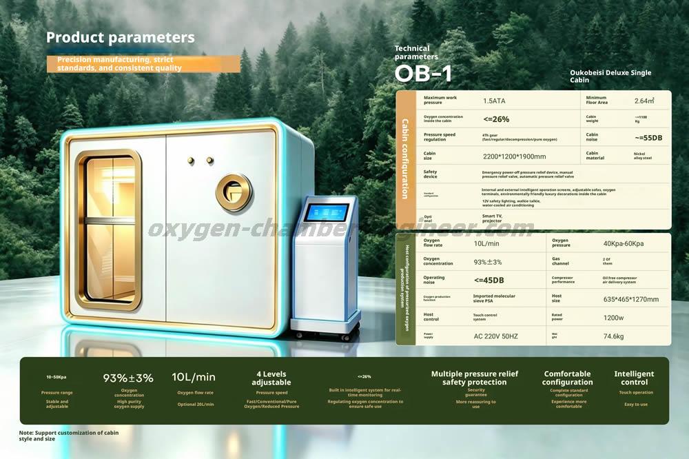 OB-1 single person hardware micro hyperbaric oxygen chamber