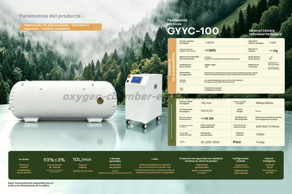 Gyyc - 100 cabina de microprotección de oxígeno suave horizontal individual
