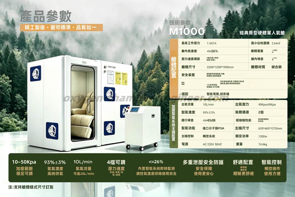 M1000經典單人硬體微高壓氧艙