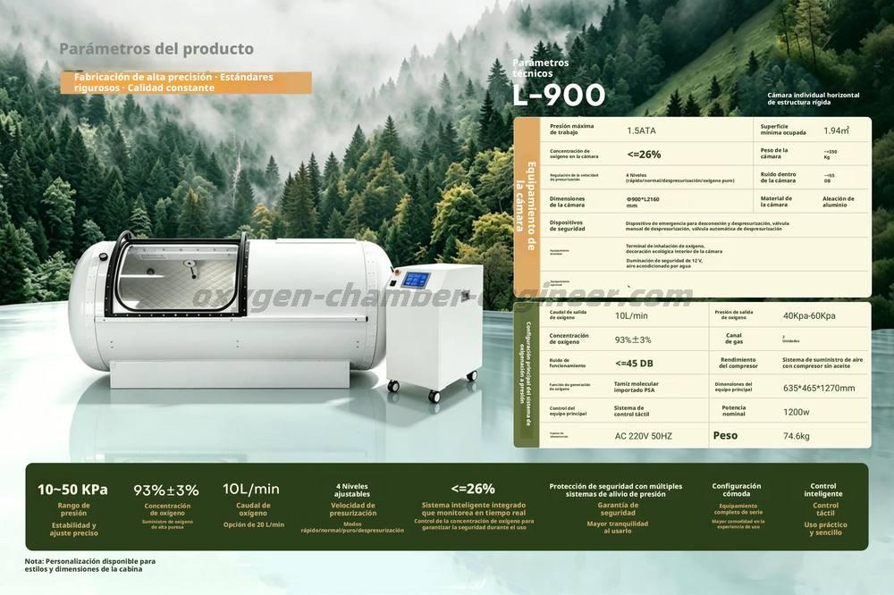 Cápsula individual l900 cápsula dura microcámara hiperbárica