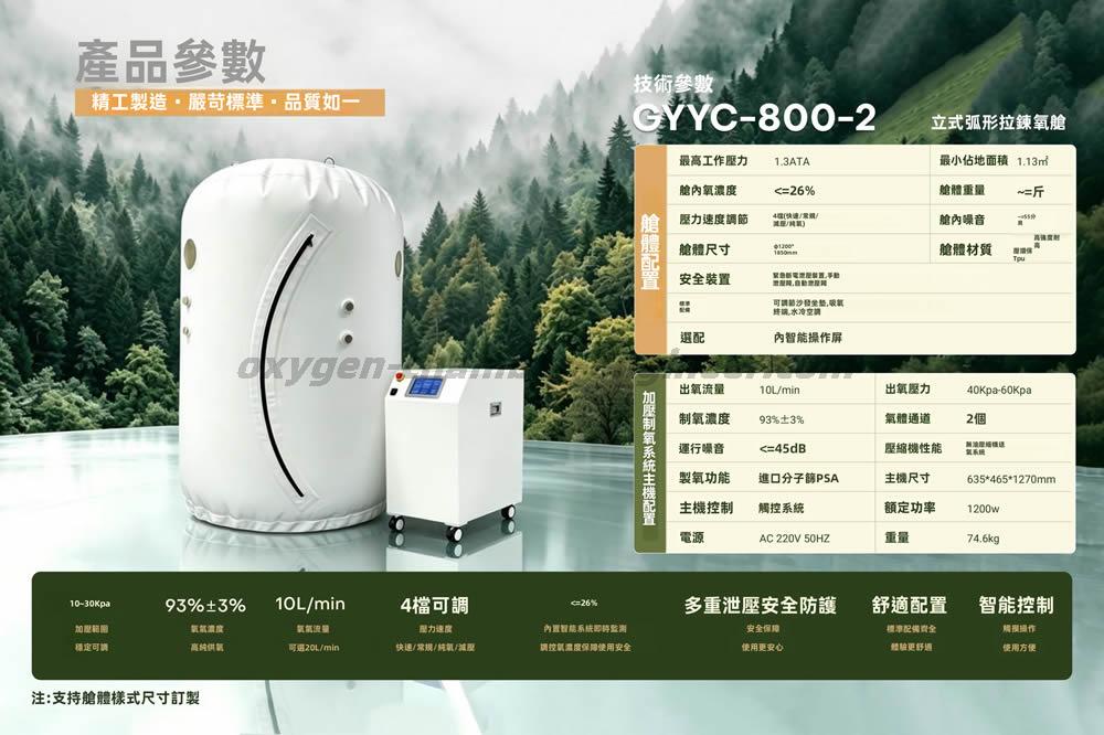 GYYC-800-2立式狐型軟體微高壓氧艙