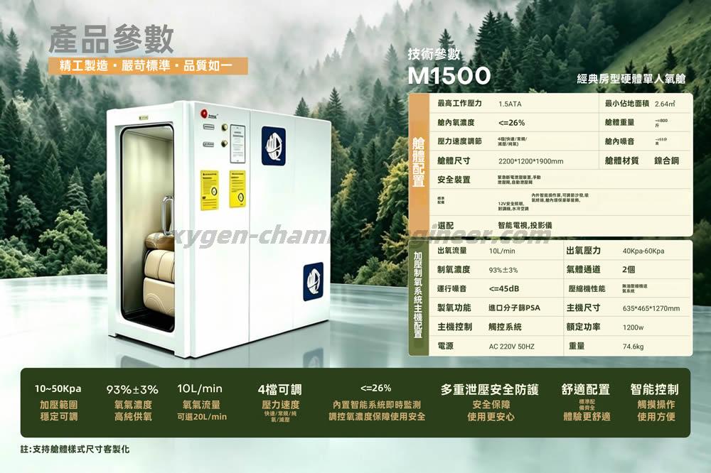 M1500經典單人房型微高壓氧艙