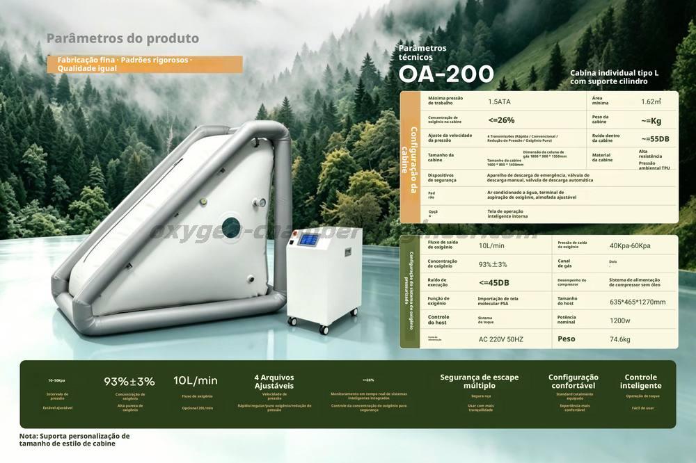 OA-200 Cámara de oxigênio portátil de micropressão